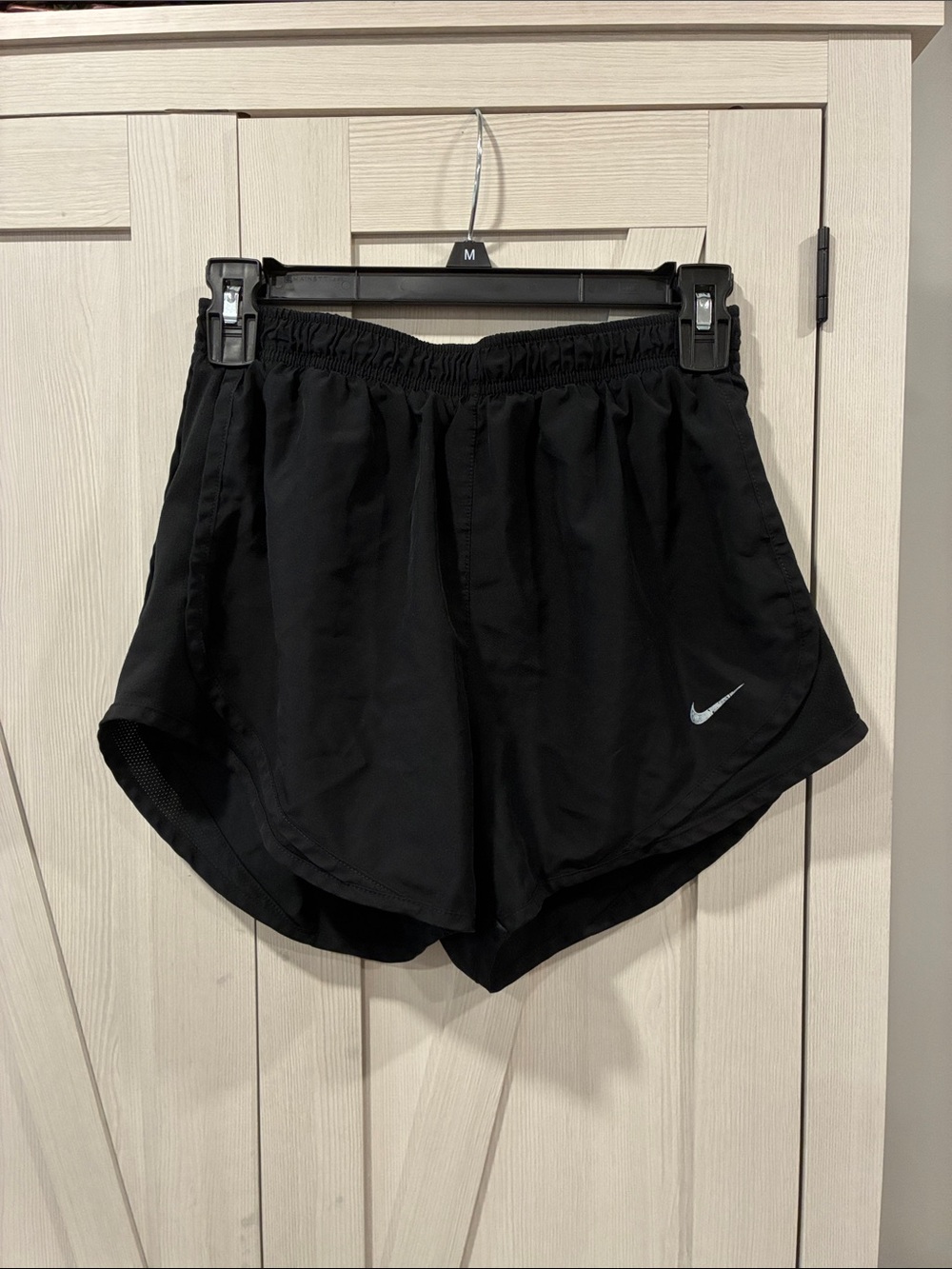 Nike Women’s Black Athletic Running Shorts with Reflective Swoosh